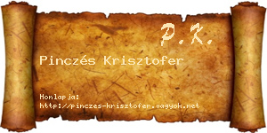 Pinczés Krisztofer névjegykártya