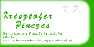 krisztofer pinczes business card