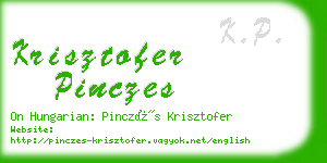 krisztofer pinczes business card